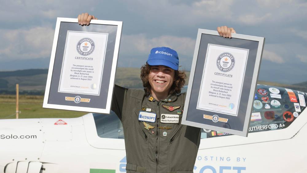 Watch: European teen becomes youngest person to fly around the world solo