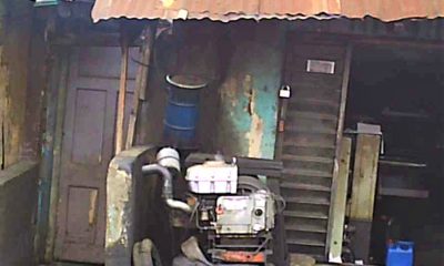 One of the smoke-emitting generators at Adurosakin Street, Shomolu, Lagos. Image credit: Angela Onwuzoo