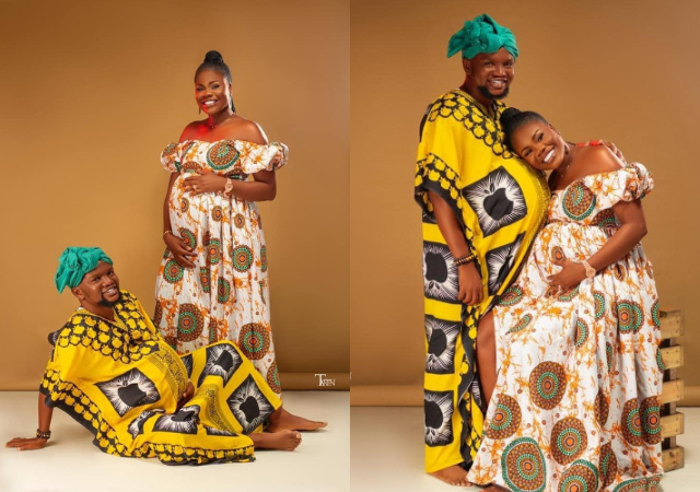 "Love is beautiful" – Netizens hail man who pretended to be pregnant to join his wife in her maternity shoot 