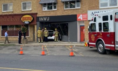 Vehicle crashes through front of Hill Avenue business in Regina