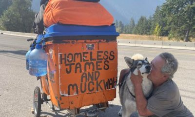 Ontario homeless man and dog walking cross-country arrive in Hedley, B.C. - Okanagan