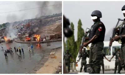 JUST IN: Policemen Watch As Hoodlums Fight Dirty In Agbado Are Of Lagos - [Videos]