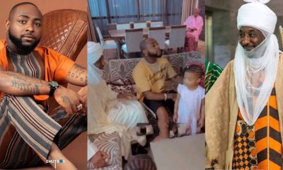 Speculations trail Davido's meeting with Sanusi Lamido and his family at Airport private jet lounge [VIDEO]