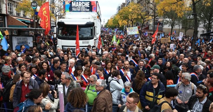 Thousands march in Paris against rising cost of living, climate inaction - National