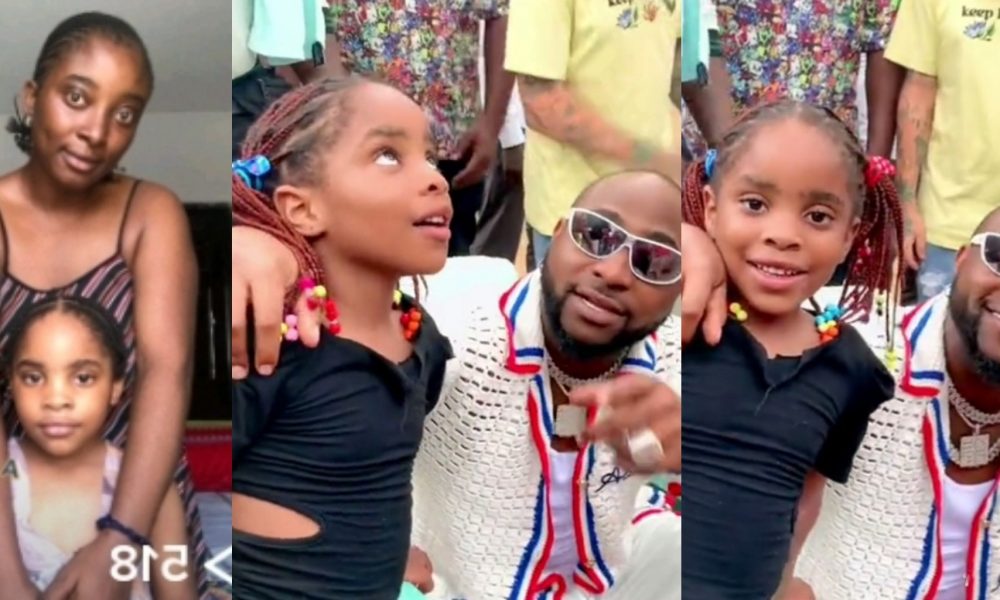 Mum causes stir over her reaction after Davido called on her daughter to take photos with him [VIDEO]
