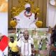VIDEO: Reactions trail moment Oba of Benin introduced daughter to Davido while Chioma, others watched