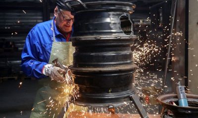 Ukraine war: Lithuanians turn used car parts into stoves to help warm Ukrainians
