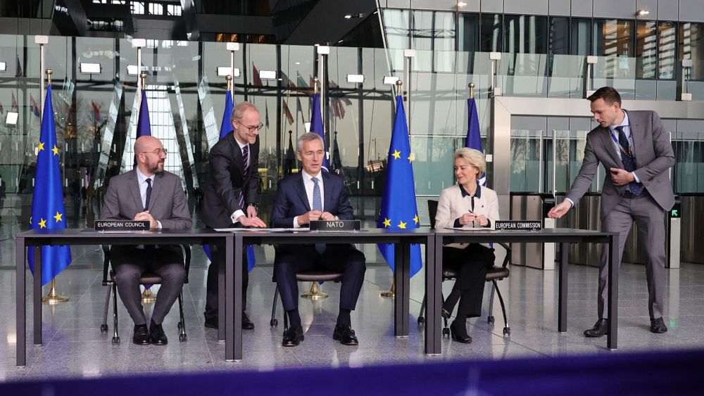 EU leaders and NATO sign a third Joint Declaration deepening cooperation on security and defence