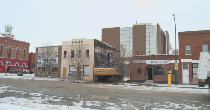 Lethbridge’s historic Bow On Tong building demolished after Tuesday fire - Lethbridge