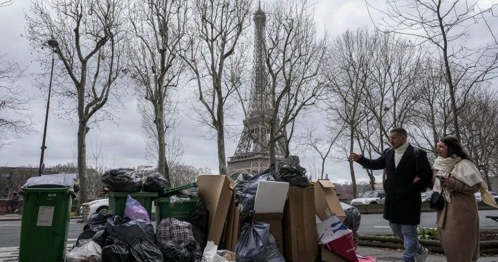 Parisian streets are piling over with garbage amid retirement age strike - National