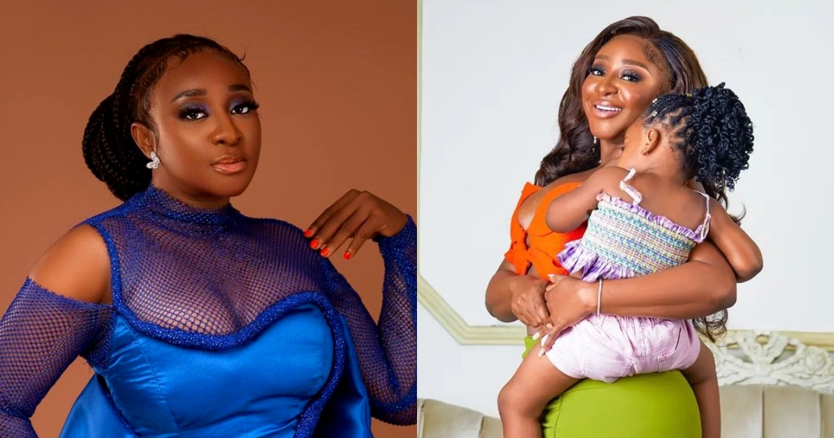 Fans question Ini Edo for hiding daughter’s face