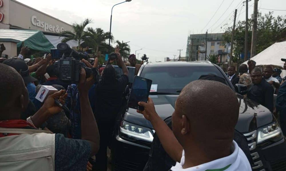 Tinubu Arrives Polling Unit As Rhodes-Vivour Votes In Lagos Gubernatorial Election