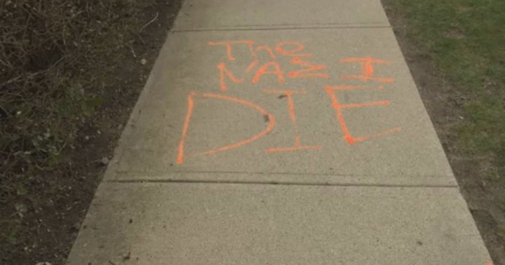 Langley, B.C. home vandalized with anti-Ukrainian graffiti twice in one month