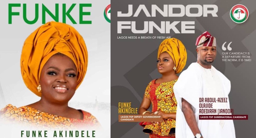 Lagos Election: Funke Akindele takes down her campaign posts with Jandor