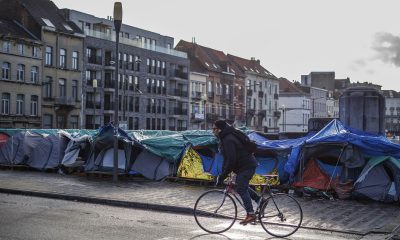 Asylum seekers sleeping rough in Brussels for months, as the city's migrant crisis grows