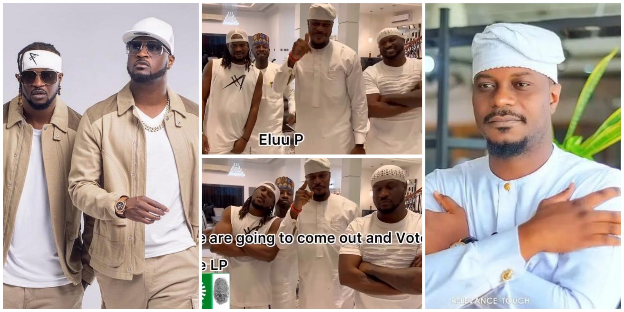 GRV visits PSquare's mansion, sings 'Ellu P' as he solicits votes from Lagosians -VIDEO