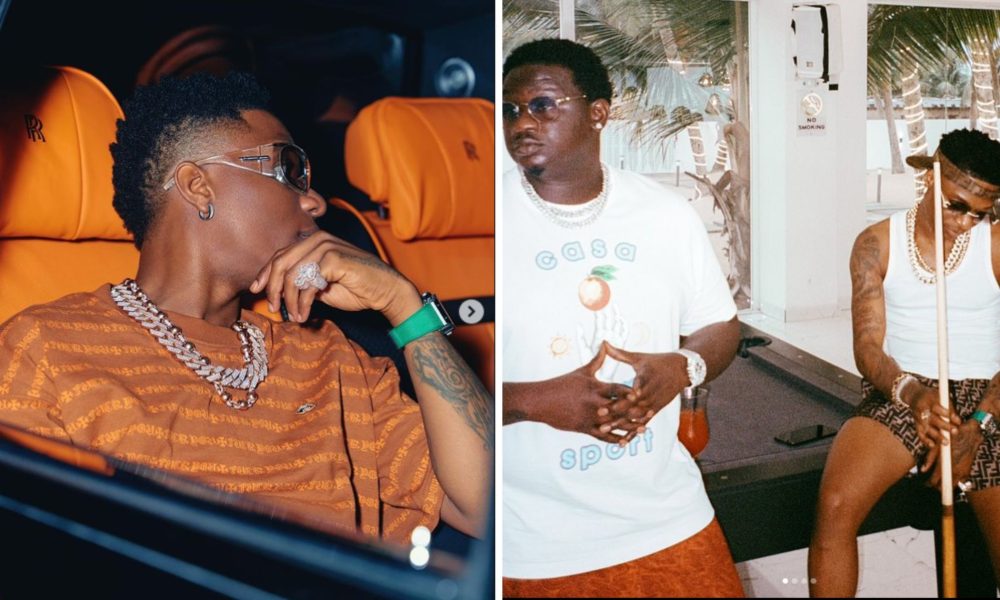 Wizkid Returns To Lagos From Europe, Hangs Out With Wande Coal, Others