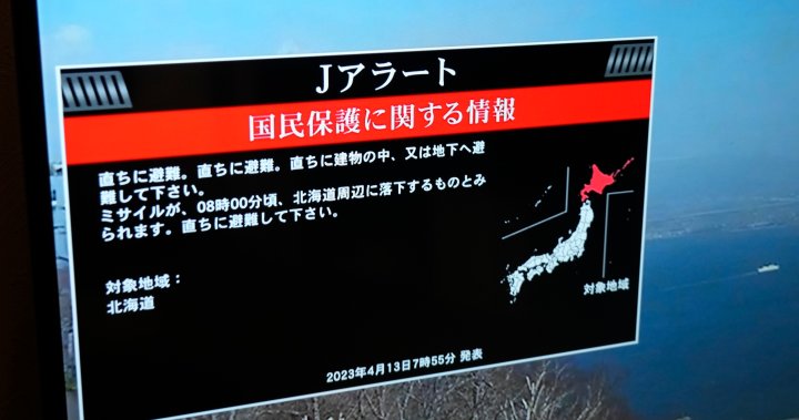 North Korean missile launch prompts brief warning for Japanese island to take shelter - National