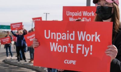 ‘An archaic practice’: Flight attendants protest unpaid work - Calgary