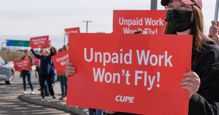 ‘An archaic practice’: Flight attendants protest unpaid work - Calgary