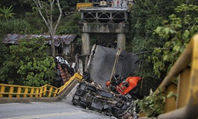 Two police officers killed after bridge collapses in Colombia