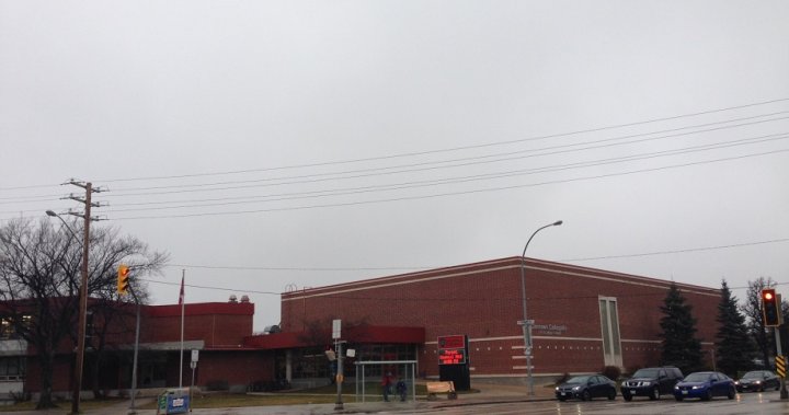 A basketball court joins other park amenities near Winnipeg’s Glenlawn Collegiate - Winnipeg