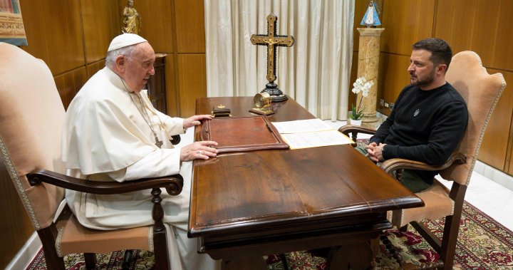 Ukraine’s Zelenskyy meets Pope Francis at the Vatican - National