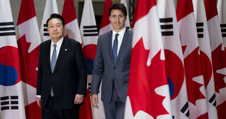 Canada and South Korea to strengthen trade, cultural ties during Trudeau visit - National