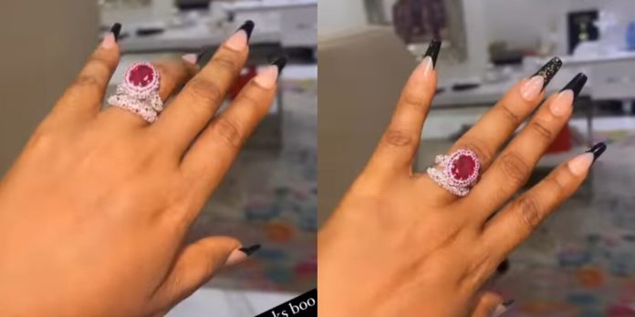 Actress Mercy Aigbe shows off new wedding ring from husband Kazim Adeoti tsbnews.com2