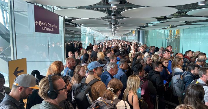 Travellers delayed at U.K. airports due to ‘nationwide border system issue’ - National