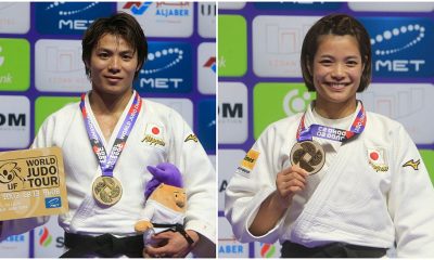 Abe siblings strike double gold for Japan on day two in Doha