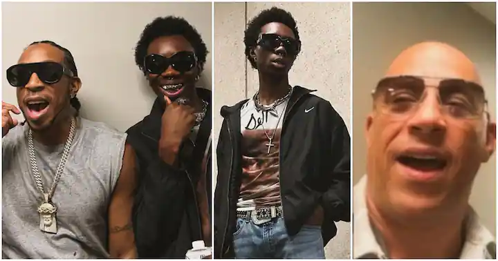Blaqbonez ecstatic as he links up with Fast and Furious actors Vin Diesel and Ludacris in Canada (Video)