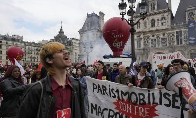 How are protests against France's pension reforms seen across Europe?