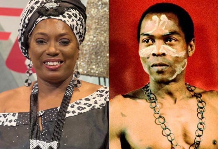 I can’t leave my husband if he cheats, my father had 27 wives, says Yeni Kuti (Video)