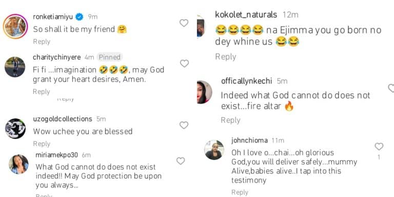 Netizens react as Uche Ogbodo shares pregnancy scan result for twin babies, prays for such blessing