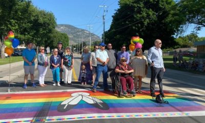 Penticton Indian Band elder blesses new rainbow crosswalk - Okanagan