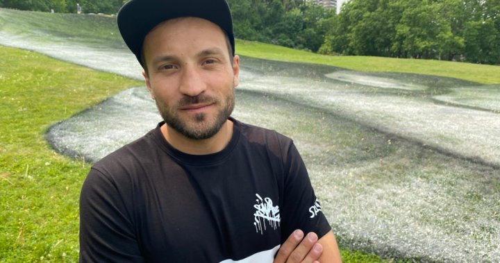 French artist uses nature to spread message of unity on Montreal mountainside - Montreal