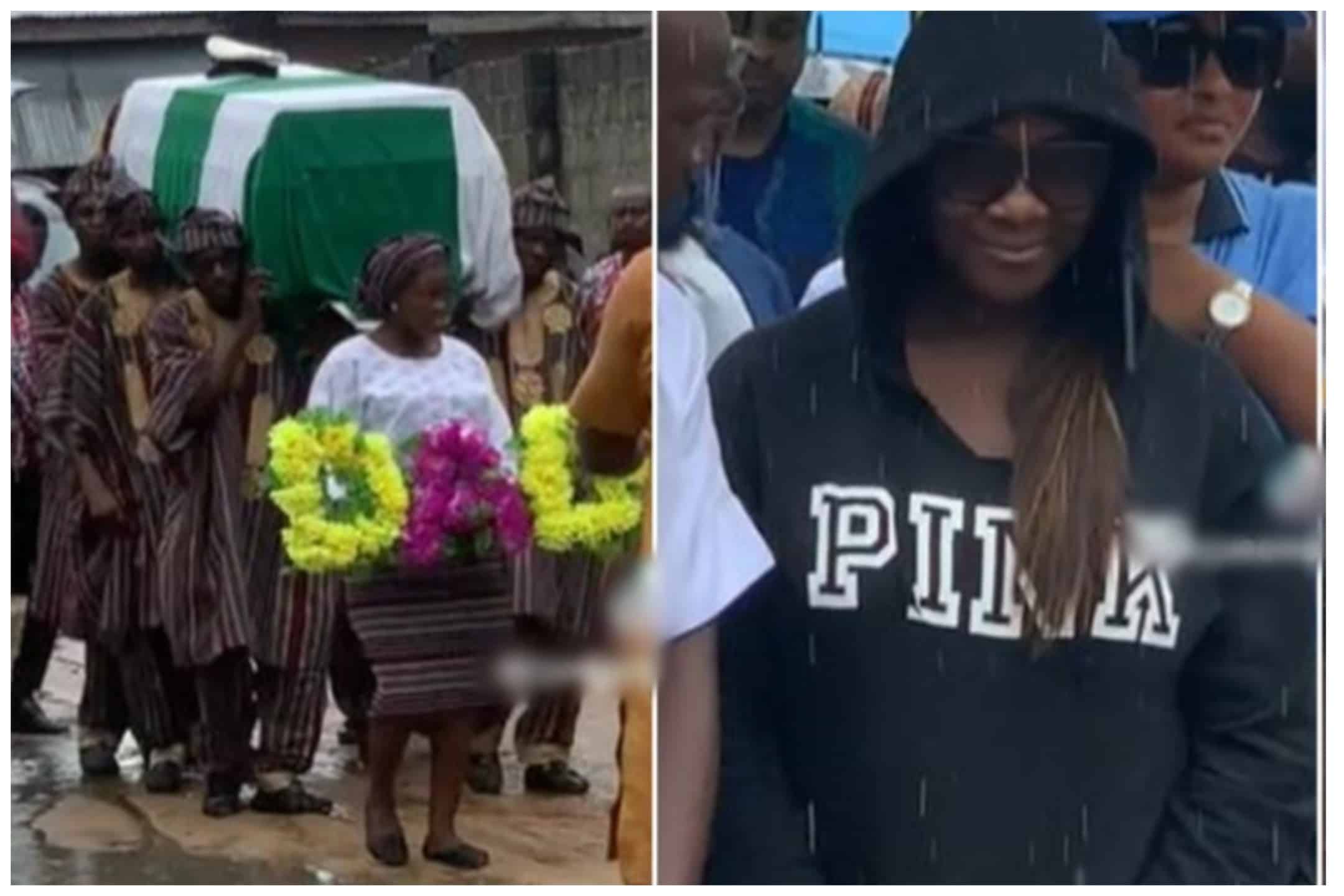 Mercy Johnson Buries Father Amid Tears