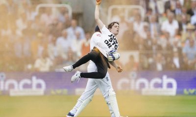 Cricketer carries Just Stop Oil protester off Lord's Cricket Ground