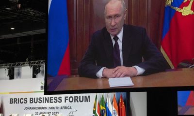 At BRICS summit, Putin rails against West from afar as divisions emerge - National