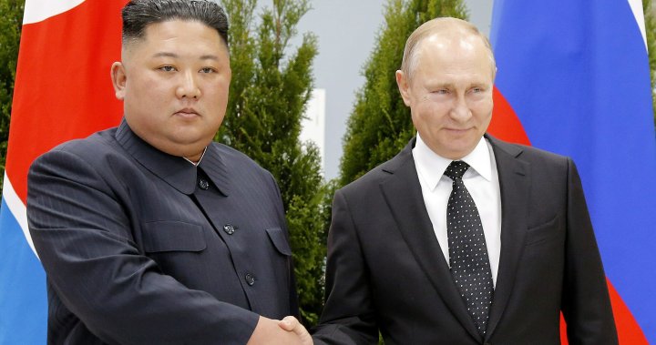 U.S. says Putin, Kim have swapped letters as Russia seeks arms for Ukraine - National
