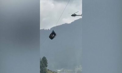 Eight people rescued from stranded cable car in Pakistan