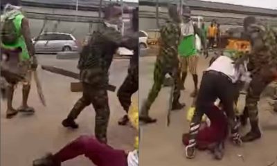 Nigerian Army Storms Lagos Road, Beat Up LASTMAs Who Assaulted Solider (Video)