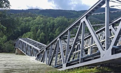 Norway railway bridge collapses into river after torrential rains