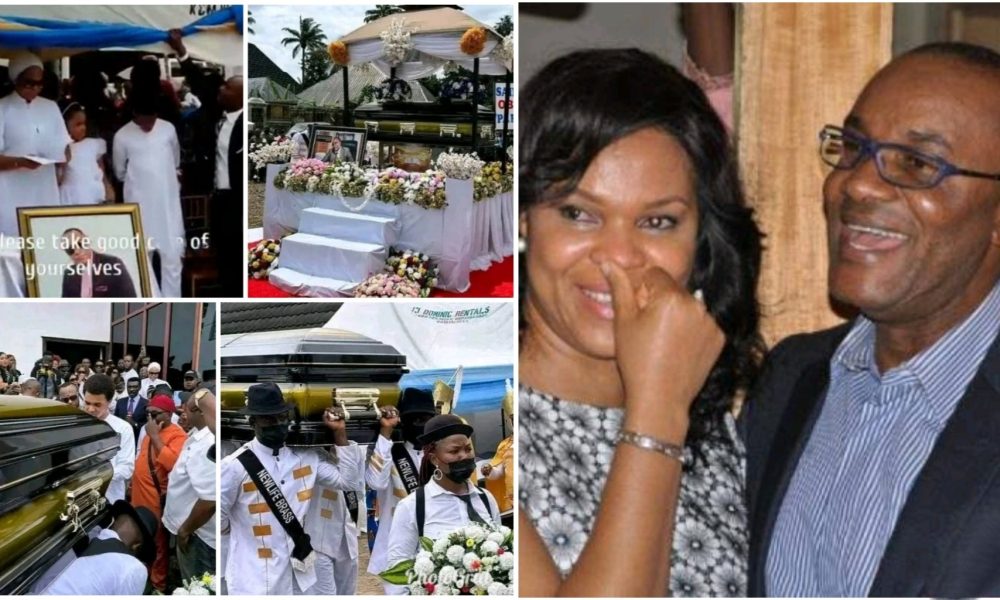 Saint Obi's Ex-wife and kids present as remains of Late Actor is buried in Imo