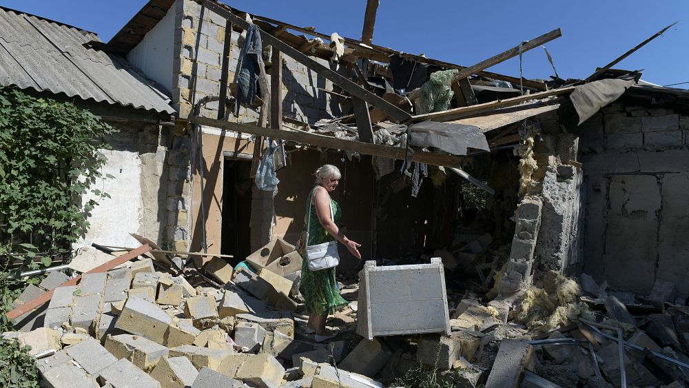 VIDEO : WATCH: House destroyed in Russia-held Donetsk after alleged Ukrainian shelling