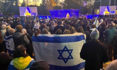Hundreds attend rally Tuesday night in solidarity with Israel