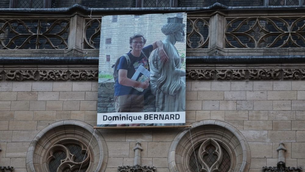 Arras attack: Mourners pay tribute to 'much loved' teacher Dominique Bernard