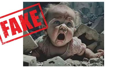 Israel-Hamas War: This viral image of a baby trapped under rubble turned out to be fake