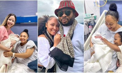 Olakunle Churchill and wife, Rosy Meurer welcome 2nd child following divorce rumours,